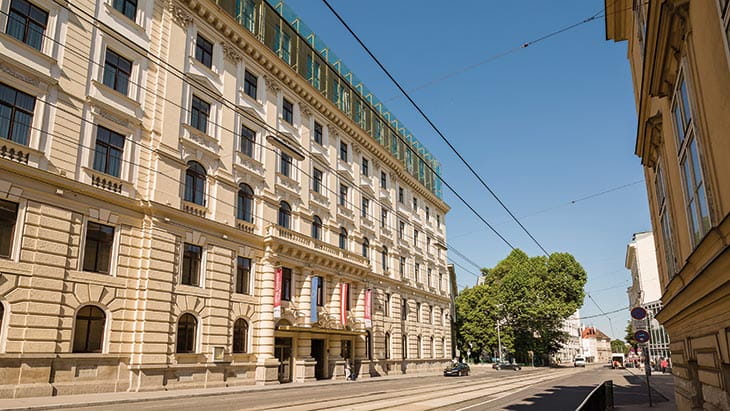 The exterior of the Hotel Savoyen in Vienna, Austria